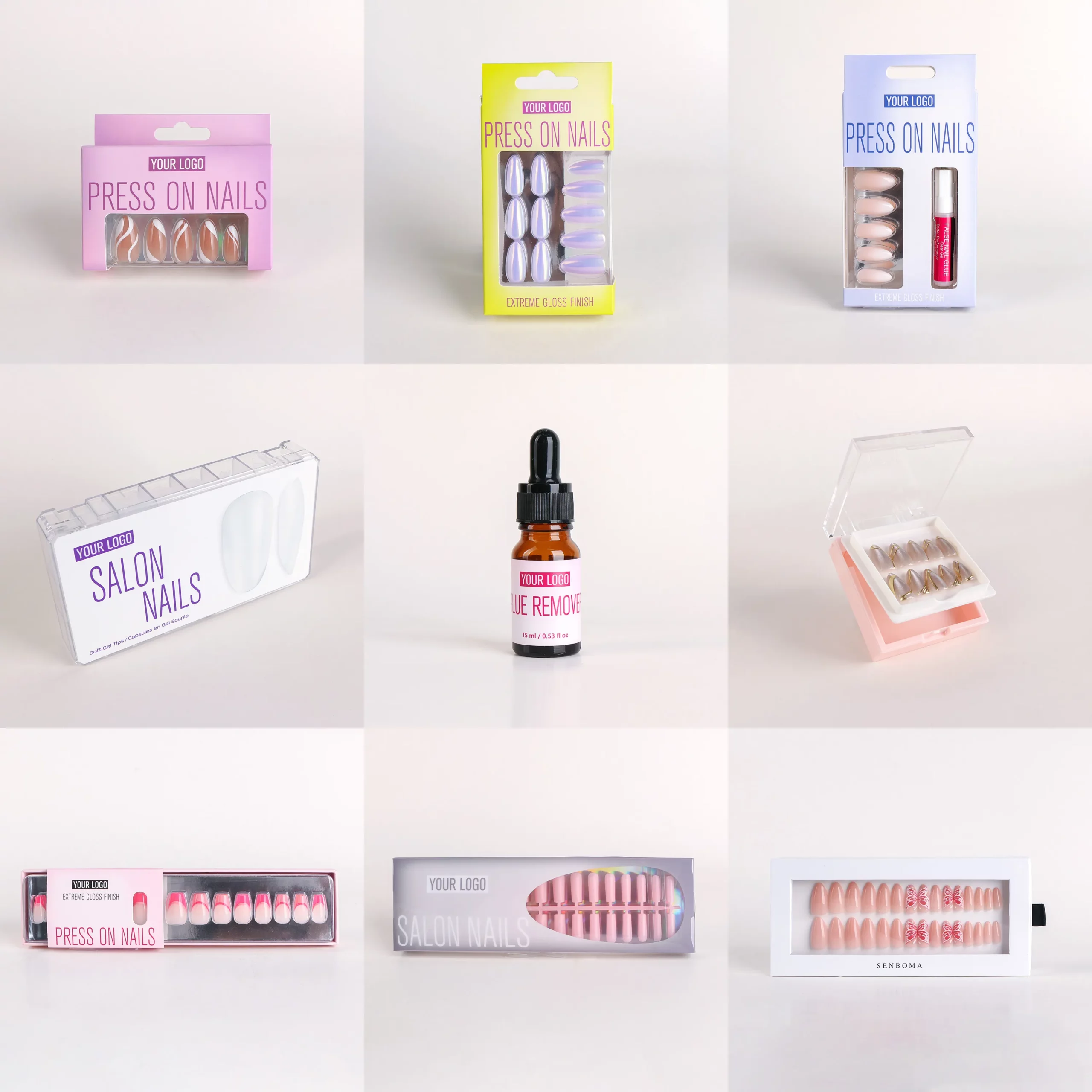 Multiple Design Package For Press-on Nails