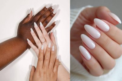 Milky White Nails